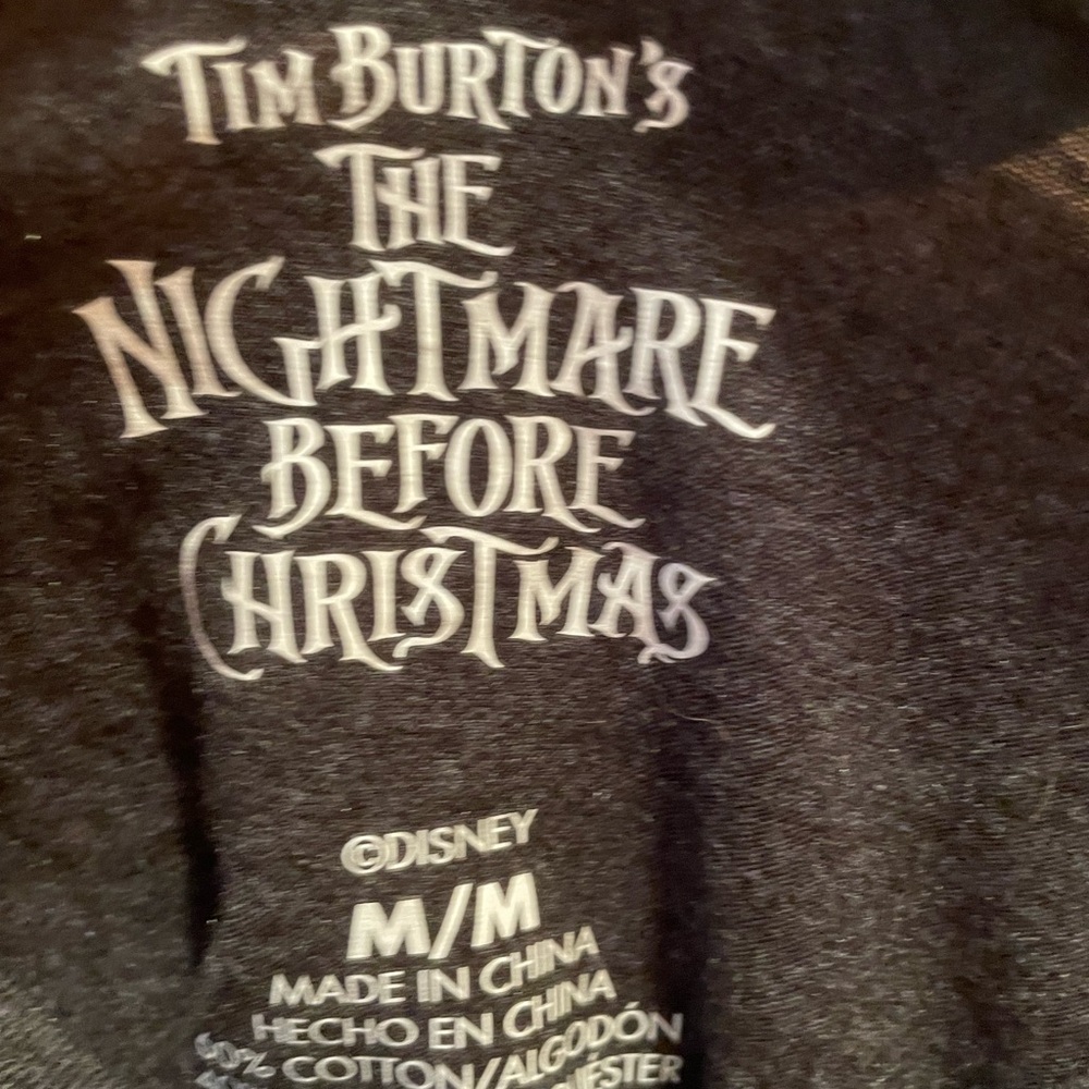 Disney The Nightmare Before Christmas Jack Skellington Charcoal Tee Medium M - Picture 3 of 3